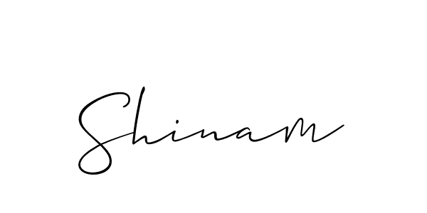 Create a beautiful signature design for name Shinam. With this signature (Allison_Script) fonts, you can make a handwritten signature for free. Shinam signature style 2 images and pictures png