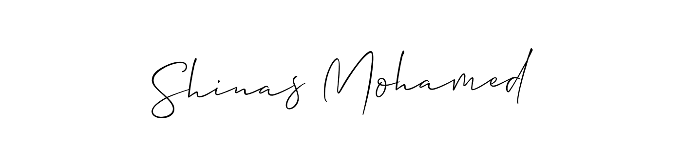 Make a beautiful signature design for name Shinas Mohamed. With this signature (Allison_Script) style, you can create a handwritten signature for free. Shinas Mohamed signature style 2 images and pictures png