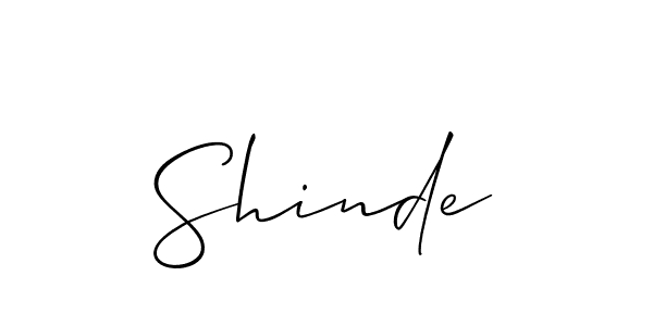 Make a beautiful signature design for name Shinde. With this signature (Allison_Script) style, you can create a handwritten signature for free. Shinde signature style 2 images and pictures png