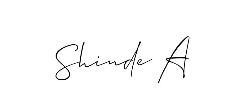 How to make Shinde A signature? Allison_Script is a professional autograph style. Create handwritten signature for Shinde A name. Shinde A signature style 2 images and pictures png