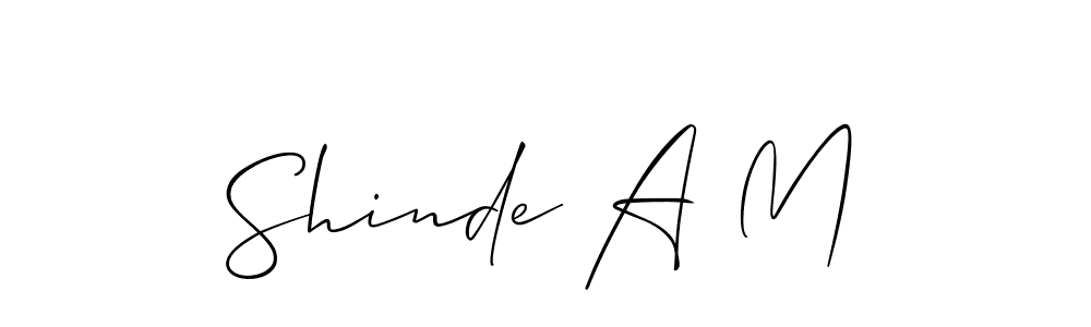 Similarly Allison_Script is the best handwritten signature design. Signature creator online .You can use it as an online autograph creator for name Shinde A M. Shinde A M signature style 2 images and pictures png