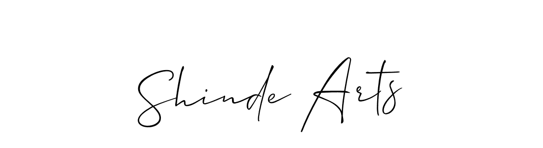 Use a signature maker to create a handwritten signature online. With this signature software, you can design (Allison_Script) your own signature for name Shinde Arts. Shinde Arts signature style 2 images and pictures png