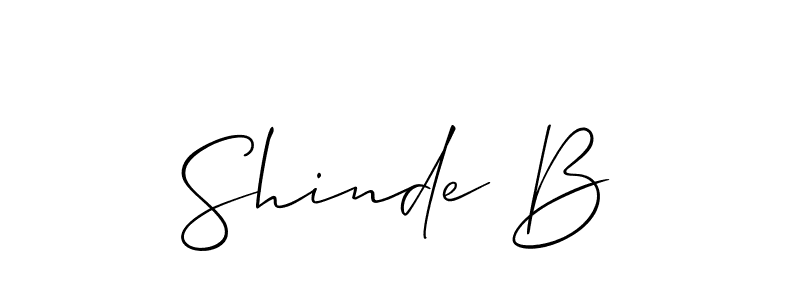 Use a signature maker to create a handwritten signature online. With this signature software, you can design (Allison_Script) your own signature for name Shinde B. Shinde B signature style 2 images and pictures png
