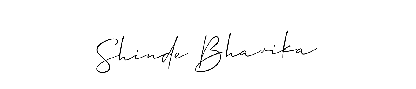 Make a beautiful signature design for name Shinde Bhavika. With this signature (Allison_Script) style, you can create a handwritten signature for free. Shinde Bhavika signature style 2 images and pictures png