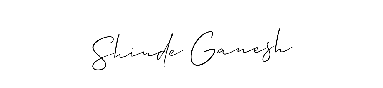 Also we have Shinde Ganesh name is the best signature style. Create professional handwritten signature collection using Allison_Script autograph style. Shinde Ganesh signature style 2 images and pictures png