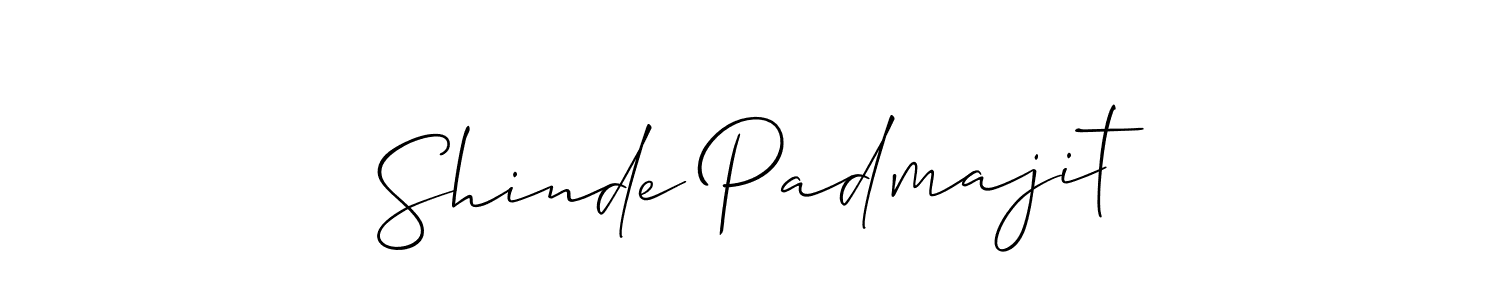 This is the best signature style for the Shinde Padmajit name. Also you like these signature font (Allison_Script). Mix name signature. Shinde Padmajit signature style 2 images and pictures png