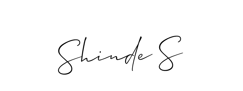 How to Draw Shinde S signature style? Allison_Script is a latest design signature styles for name Shinde S. Shinde S signature style 2 images and pictures png