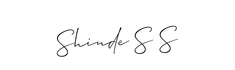 Allison_Script is a professional signature style that is perfect for those who want to add a touch of class to their signature. It is also a great choice for those who want to make their signature more unique. Get Shinde S S name to fancy signature for free. Shinde S S signature style 2 images and pictures png