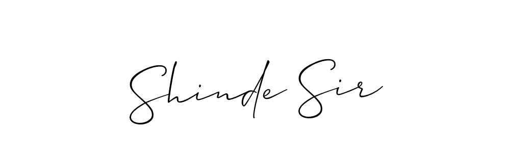 Shinde Sir stylish signature style. Best Handwritten Sign (Allison_Script) for my name. Handwritten Signature Collection Ideas for my name Shinde Sir. Shinde Sir signature style 2 images and pictures png