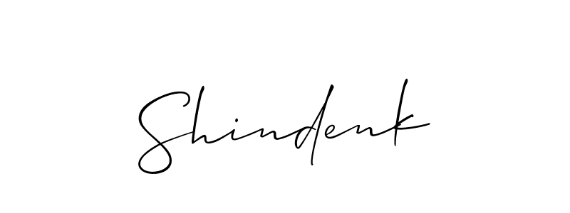 Use a signature maker to create a handwritten signature online. With this signature software, you can design (Allison_Script) your own signature for name Shindenk. Shindenk signature style 2 images and pictures png