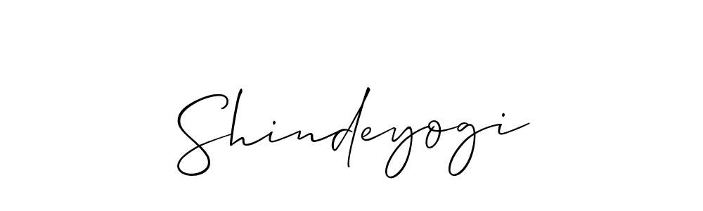 Use a signature maker to create a handwritten signature online. With this signature software, you can design (Allison_Script) your own signature for name Shindeyogi. Shindeyogi signature style 2 images and pictures png