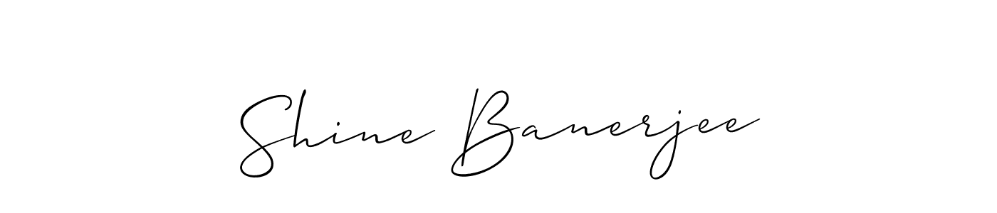 It looks lik you need a new signature style for name Shine Banerjee. Design unique handwritten (Allison_Script) signature with our free signature maker in just a few clicks. Shine Banerjee signature style 2 images and pictures png