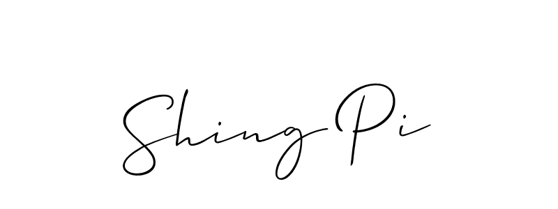 Similarly Allison_Script is the best handwritten signature design. Signature creator online .You can use it as an online autograph creator for name Shing Pi. Shing Pi signature style 2 images and pictures png