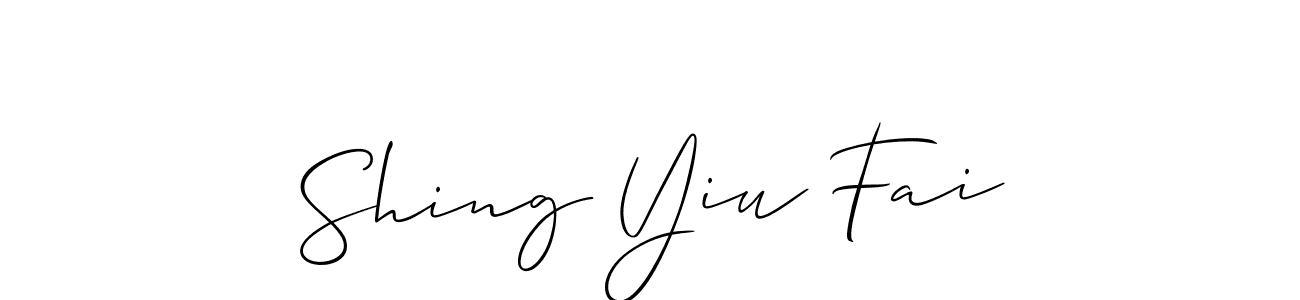 Design your own signature with our free online signature maker. With this signature software, you can create a handwritten (Allison_Script) signature for name Shing Yiu Fai. Shing Yiu Fai signature style 2 images and pictures png