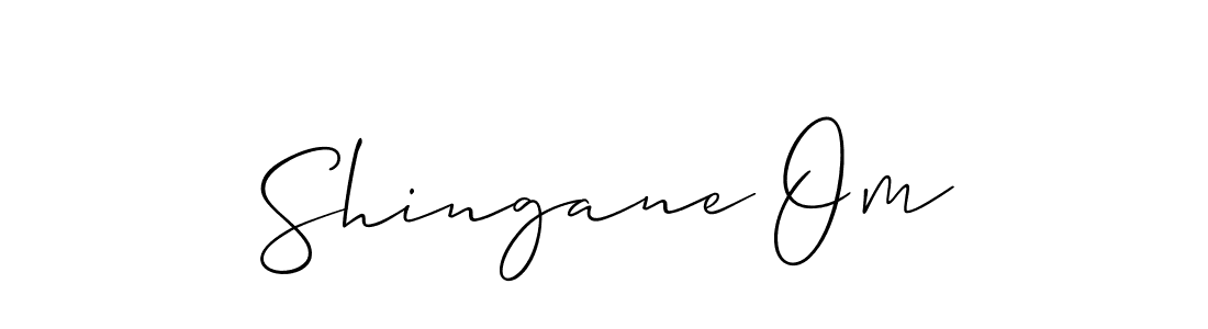 Use a signature maker to create a handwritten signature online. With this signature software, you can design (Allison_Script) your own signature for name Shingane Om. Shingane Om signature style 2 images and pictures png