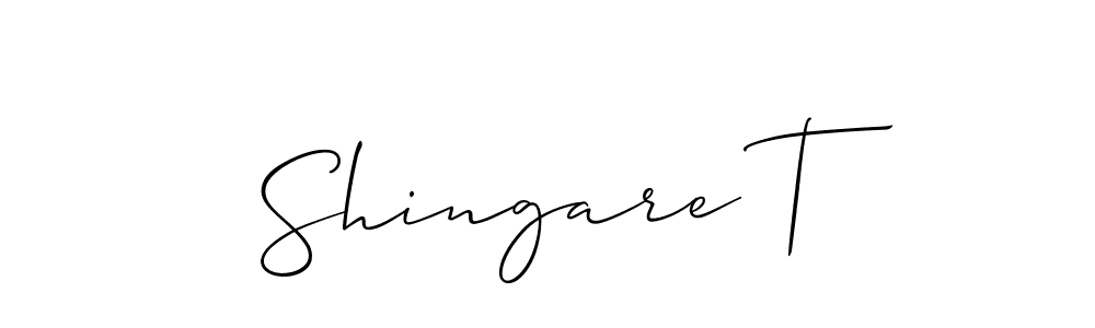 The best way (Allison_Script) to make a short signature is to pick only two or three words in your name. The name Shingare T include a total of six letters. For converting this name. Shingare T signature style 2 images and pictures png