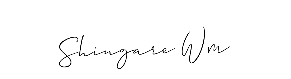 Make a beautiful signature design for name Shingare Wm. With this signature (Allison_Script) style, you can create a handwritten signature for free. Shingare Wm signature style 2 images and pictures png