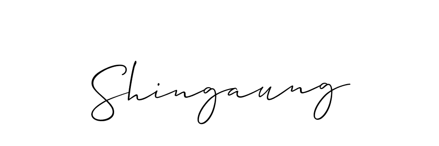 The best way (Allison_Script) to make a short signature is to pick only two or three words in your name. The name Shingaung include a total of six letters. For converting this name. Shingaung signature style 2 images and pictures png