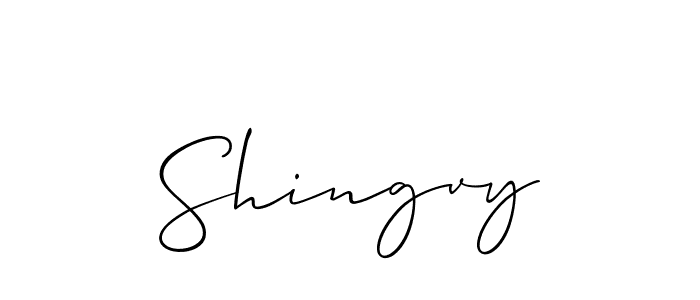 How to make Shingvy name signature. Use Allison_Script style for creating short signs online. This is the latest handwritten sign. Shingvy signature style 2 images and pictures png