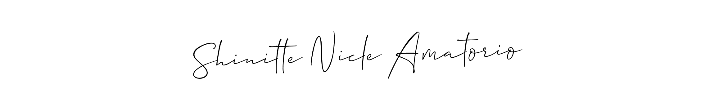 Also we have Shinitte Nicle Amatorio name is the best signature style. Create professional handwritten signature collection using Allison_Script autograph style. Shinitte Nicle Amatorio signature style 2 images and pictures png