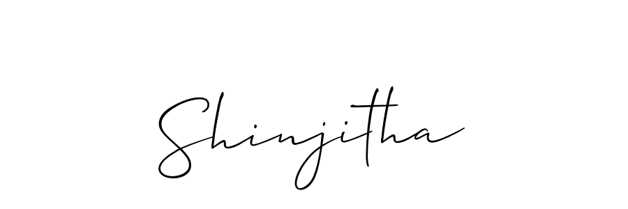 Design your own signature with our free online signature maker. With this signature software, you can create a handwritten (Allison_Script) signature for name Shinjitha. Shinjitha signature style 2 images and pictures png