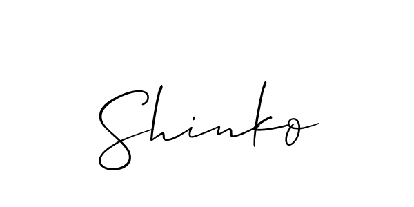 Shinko stylish signature style. Best Handwritten Sign (Allison_Script) for my name. Handwritten Signature Collection Ideas for my name Shinko. Shinko signature style 2 images and pictures png