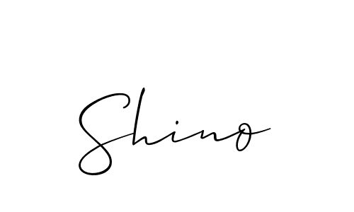 Create a beautiful signature design for name Shino. With this signature (Allison_Script) fonts, you can make a handwritten signature for free. Shino signature style 2 images and pictures png