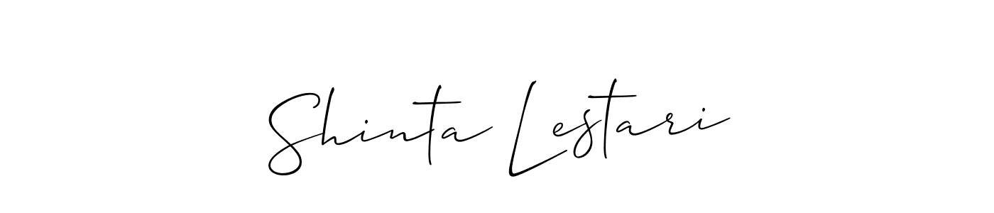 Similarly Allison_Script is the best handwritten signature design. Signature creator online .You can use it as an online autograph creator for name Shinta Lestari. Shinta Lestari signature style 2 images and pictures png