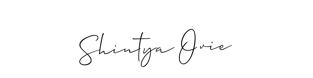 Use a signature maker to create a handwritten signature online. With this signature software, you can design (Allison_Script) your own signature for name Shintya Ovie. Shintya Ovie signature style 2 images and pictures png