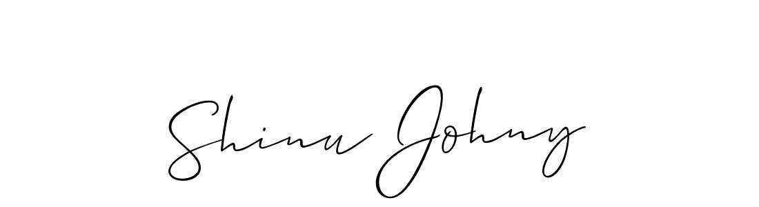 Also we have Shinu Johny name is the best signature style. Create professional handwritten signature collection using Allison_Script autograph style. Shinu Johny signature style 2 images and pictures png
