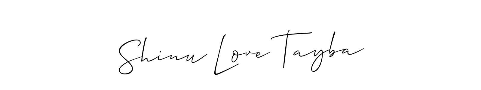 Also You can easily find your signature by using the search form. We will create Shinu Love Tayba name handwritten signature images for you free of cost using Allison_Script sign style. Shinu Love Tayba signature style 2 images and pictures png