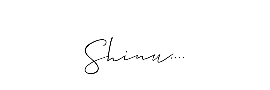 Design your own signature with our free online signature maker. With this signature software, you can create a handwritten (Allison_Script) signature for name Shinu..... Shinu.... signature style 2 images and pictures png