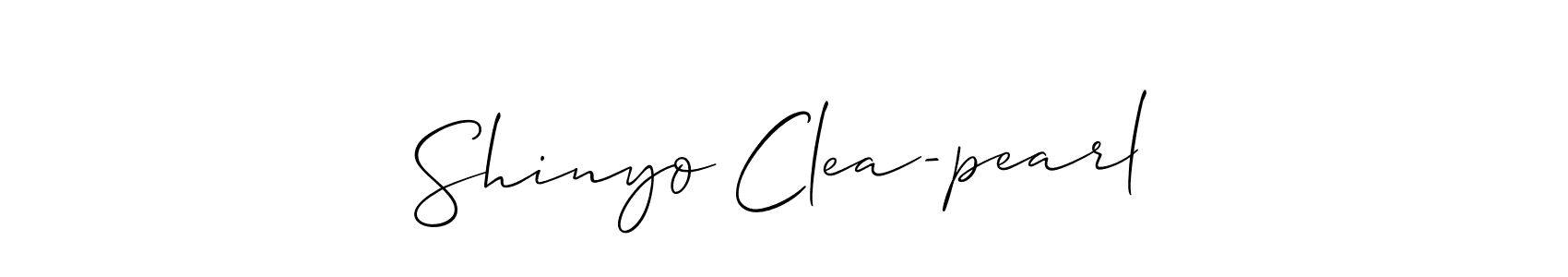 How to make Shinyo Clea-pearl name signature. Use Allison_Script style for creating short signs online. This is the latest handwritten sign. Shinyo Clea-pearl signature style 2 images and pictures png