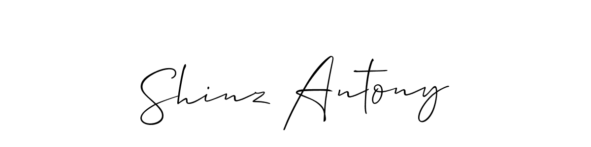 Make a beautiful signature design for name Shinz Antony. Use this online signature maker to create a handwritten signature for free. Shinz Antony signature style 2 images and pictures png
