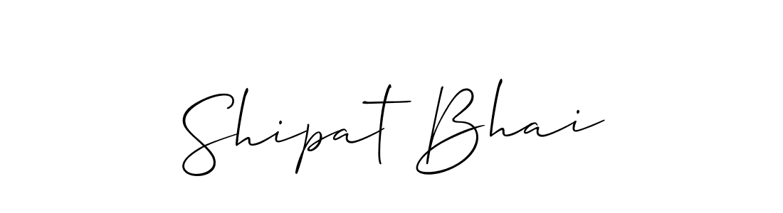 How to make Shipat Bhai signature? Allison_Script is a professional autograph style. Create handwritten signature for Shipat Bhai name. Shipat Bhai signature style 2 images and pictures png