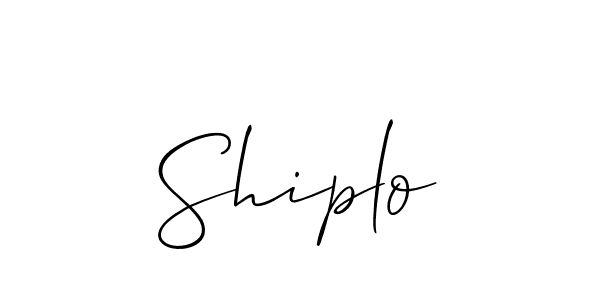 Make a beautiful signature design for name Shiplo. With this signature (Allison_Script) style, you can create a handwritten signature for free. Shiplo signature style 2 images and pictures png