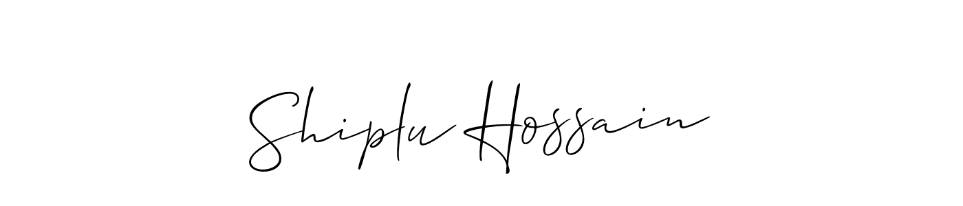 Shiplu Hossain stylish signature style. Best Handwritten Sign (Allison_Script) for my name. Handwritten Signature Collection Ideas for my name Shiplu Hossain. Shiplu Hossain signature style 2 images and pictures png