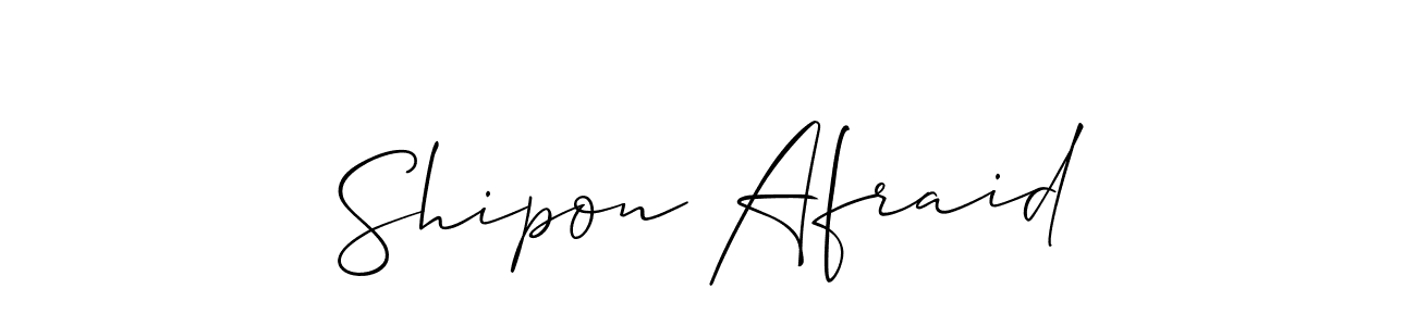 Design your own signature with our free online signature maker. With this signature software, you can create a handwritten (Allison_Script) signature for name Shipon Afraid. Shipon Afraid signature style 2 images and pictures png