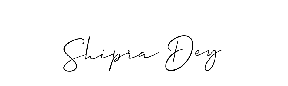 Allison_Script is a professional signature style that is perfect for those who want to add a touch of class to their signature. It is also a great choice for those who want to make their signature more unique. Get Shipra Dey name to fancy signature for free. Shipra Dey signature style 2 images and pictures png