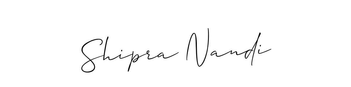Also we have Shipra Nandi name is the best signature style. Create professional handwritten signature collection using Allison_Script autograph style. Shipra Nandi signature style 2 images and pictures png