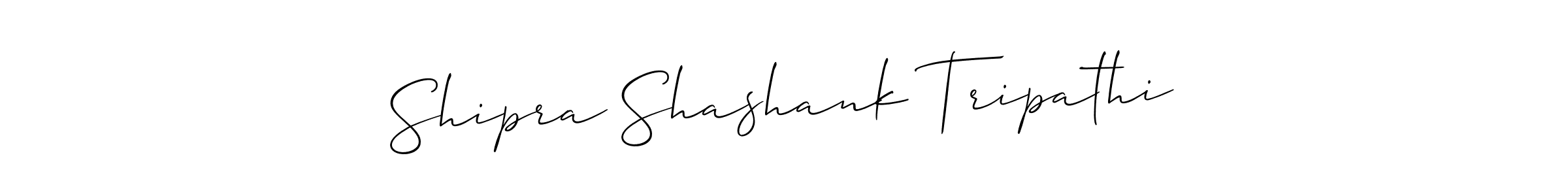 Also we have Shipra Shashank Tripathi name is the best signature style. Create professional handwritten signature collection using Allison_Script autograph style. Shipra Shashank Tripathi signature style 2 images and pictures png