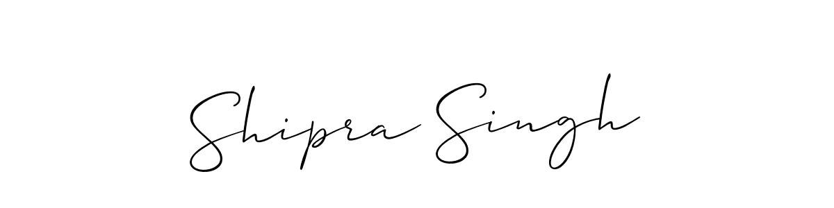 Make a short Shipra Singh signature style. Manage your documents anywhere anytime using Allison_Script. Create and add eSignatures, submit forms, share and send files easily. Shipra Singh signature style 2 images and pictures png