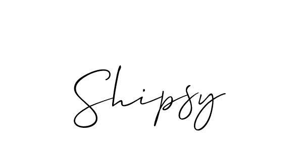 Design your own signature with our free online signature maker. With this signature software, you can create a handwritten (Allison_Script) signature for name Shipsy. Shipsy signature style 2 images and pictures png