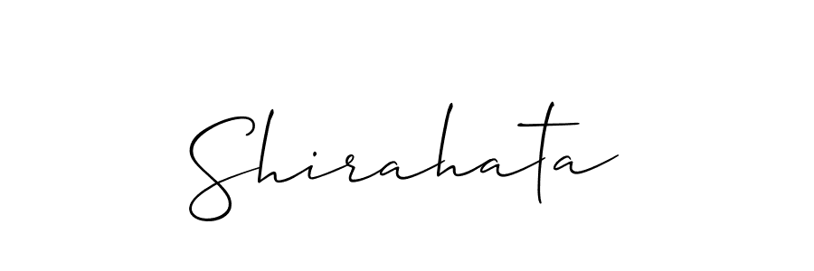 if you are searching for the best signature style for your name Shirahata. so please give up your signature search. here we have designed multiple signature styles  using Allison_Script. Shirahata signature style 2 images and pictures png