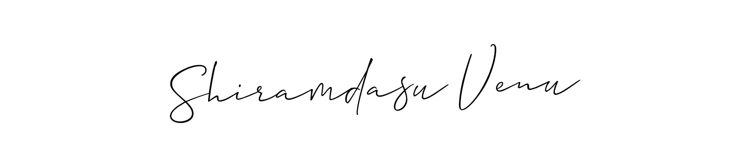 Similarly Allison_Script is the best handwritten signature design. Signature creator online .You can use it as an online autograph creator for name Shiramdasu Venu. Shiramdasu Venu signature style 2 images and pictures png