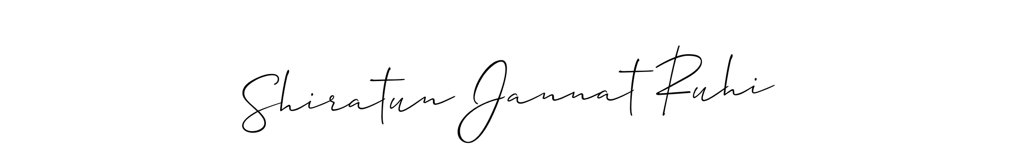 Design your own signature with our free online signature maker. With this signature software, you can create a handwritten (Allison_Script) signature for name Shiratun Jannat Ruhi. Shiratun Jannat Ruhi signature style 2 images and pictures png