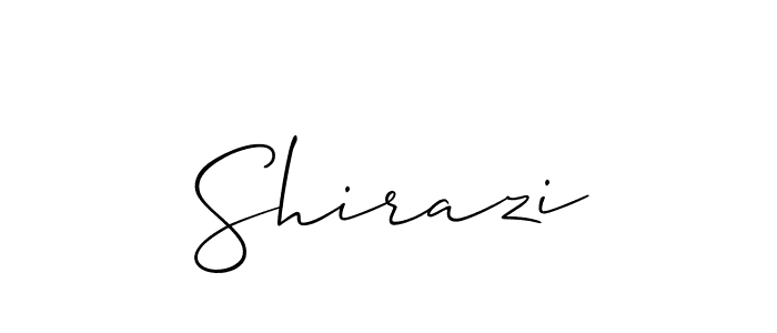 The best way (Allison_Script) to make a short signature is to pick only two or three words in your name. The name Shirazi include a total of six letters. For converting this name. Shirazi signature style 2 images and pictures png
