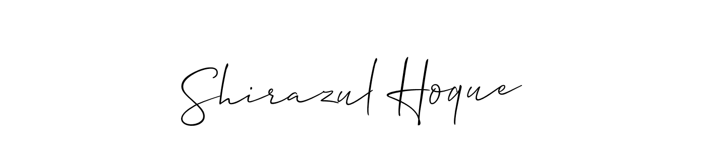 How to make Shirazul Hoque signature? Allison_Script is a professional autograph style. Create handwritten signature for Shirazul Hoque name. Shirazul Hoque signature style 2 images and pictures png