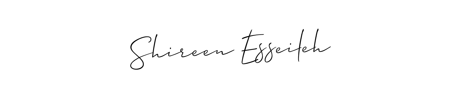 Also we have Shireen Esseileh name is the best signature style. Create professional handwritten signature collection using Allison_Script autograph style. Shireen Esseileh signature style 2 images and pictures png
