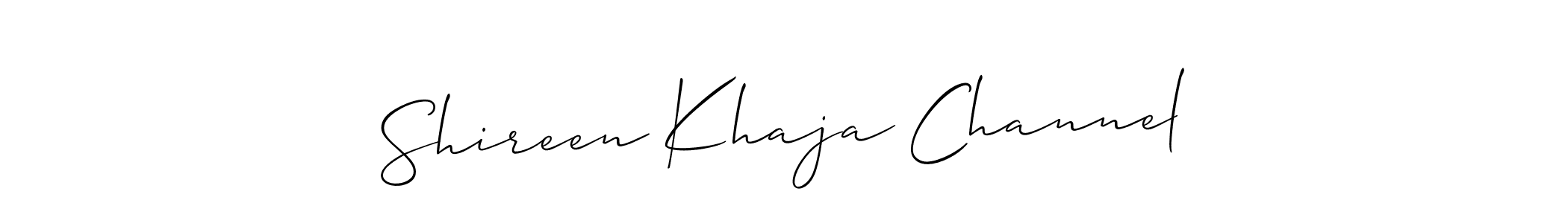 Also You can easily find your signature by using the search form. We will create Shireen Khaja Channel name handwritten signature images for you free of cost using Allison_Script sign style. Shireen Khaja Channel signature style 2 images and pictures png